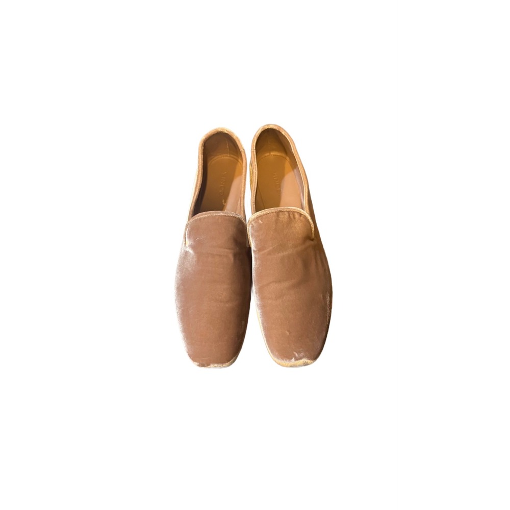 Vince Bray Blush Rose Velvet Loafers Flats Made in Italy Womens 9.5 Old Money - Picture 3 of 9